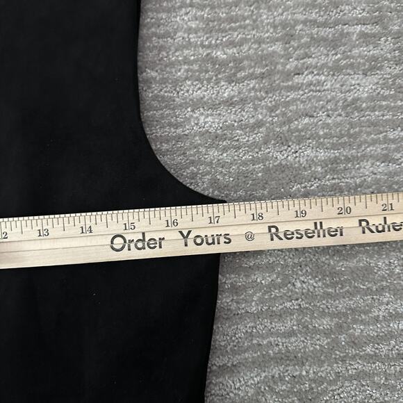 Calvin Klein Dress Womens 10 Black Zip Front Sheath Holiday Party Velvet Velour - Picture 9 of 13